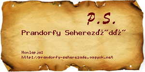 Prandorfy Seherezádé névjegykártya